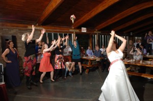 Wedding reception song, bouquet toss
